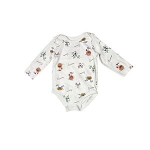 Nike Sports Soccer Football Nikemoji White Long Sleeve Bodysuit 18 months Emojis